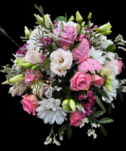 Funeral bouquet Sunderland Funeral floral tributes by Julie McDowell. Pink